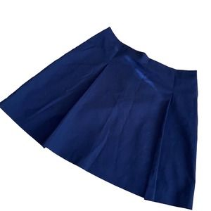 Lauren Ralph Lauren Navy Pleated A-Line Skirt, Sz 12 -- NWT